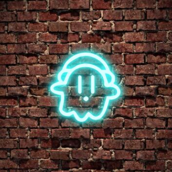 Geist mit Kopfhörern LED-Neonschild Gamingzimmer