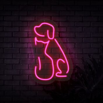 Hundesilhouette LED-Neonschild Wohnzimmer Haustierladen