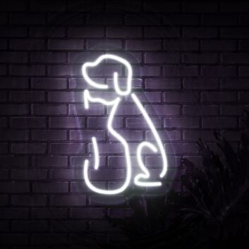 Hundesilhouette LED-Neonschild Wohnzimmer Haustierladen