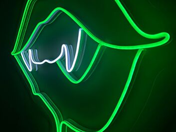 Vampirmund mit Fangzähnen LED-Neonschild für Bar Club