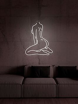 Künstlerische Silhouette einer sitzenden Frau LED-Neonschild Wohnzimmer