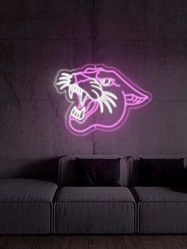 Pantherkopf LED-Neonschild Wohnzimmer Bar