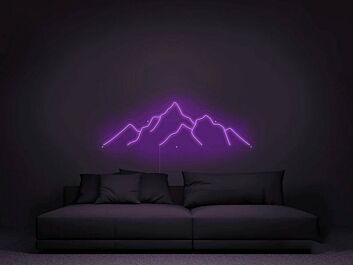 Bergsilhouette LED-Neonschild Wohnzimmer Schlafzimmer