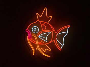 Goldfisch LED-Neonschild Wohnzimmer Bar
