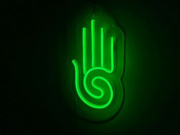 Hamsa Hand Symbol LED-Neonschild Wohnzimmer Meditationsraum