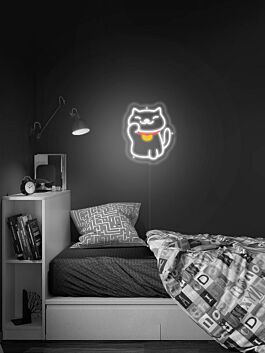 winkende Katze LED-Neonschild Schlafzimmer