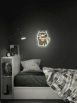 winkende Katze LED-Neonschild Schlafzimmer