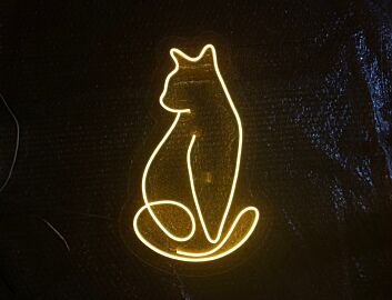 sitzende Katze LED-Neonschild Wohnzimmer Schlafzimmer
