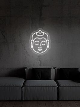 Buddha-Kopf LED-Neonschild für Wohnzimmer und Meditationsraum