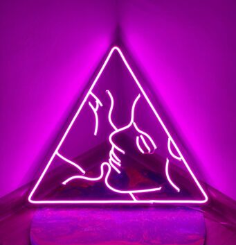 Kuss Silhouette LED-Neonschild Wohnzimmer Schlafzimmer