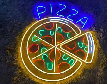 Pizza Stücke Restaurant LED Neonschild