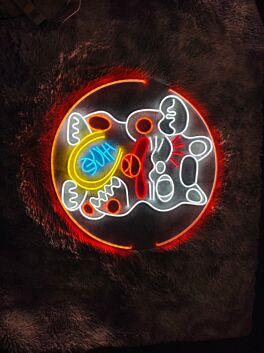 LED Neonschild Taco Motiv mit buntem Licht als dekorative Wandbeleuchtung für Küche Restaurant Bar Street Food Laden oder modernes Wohnambiente