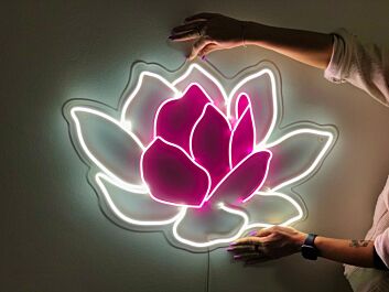 Lotusblume LED-Neonschild für Wohnzimmer und Yoga Studio
