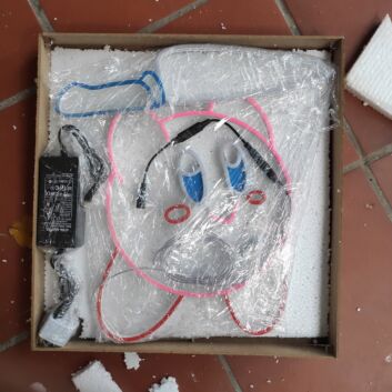 Videospielfigur mit Kochmütze LED-Neonschild Gaming Kinderzimmer