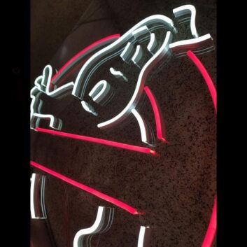 Geistersymbol mit Durchstreichung LED-Neonschild für Bar und Gaming