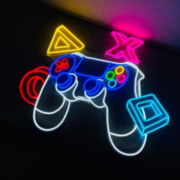 PlayStation Controller LED Neonlicht Gaming Wanddekoration für Wohnzimmer Schlafzimmer Gaming Room