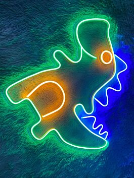 Dinosaurierkopf LED-Neonschild für Kinderzimmer Gamingraum