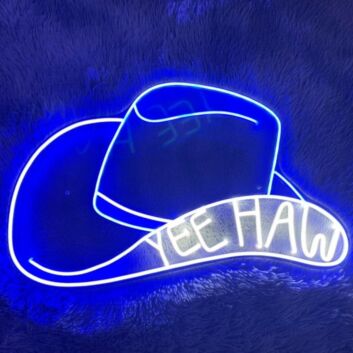 Cowboyhut Yeehaw LED Neonlicht Western Wanddekoration für Bar Party und Wohnzimmer