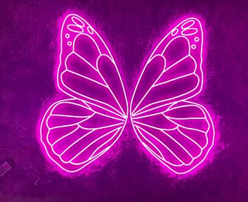 Leuchtender Schmetterling LED Neonlicht Elegante Wanddekoration für Schlafzimmer Wohnzimmer und Studio