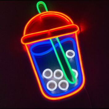 Bubble Tea Becher LED-Neonschild für Café Bar