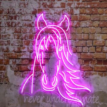 Pferdekopf LED-Neonschild für Wohnzimmer und Kinderzimmer