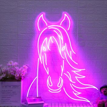 Pferdekopf LED-Neonschild für Wohnzimmer und Kinderzimmer