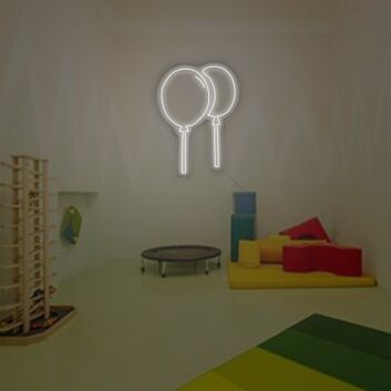 zwei Luftballons LED-Neonschild für Kinderzimmer Partydeko