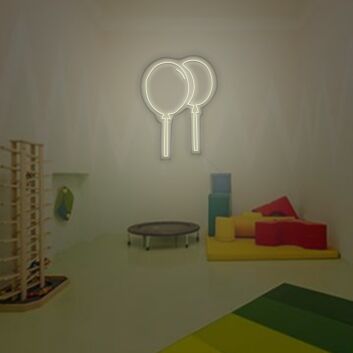 zwei Luftballons LED-Neonschild für Kinderzimmer Partydeko
