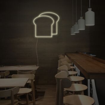 Brotscheiben LED-Neonschild für Café und Bäckerei
