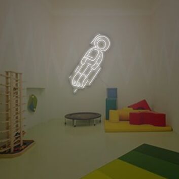Astronaut mit Raketenrucksack LED-Neonschild für Kinderzimmer Spielzimmer