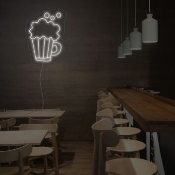 Bierkrug mit Schaum LED-Neonschild für Bar und Restaurant