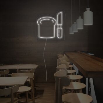 Brot und Messer LED-Neonschild für Bäckerei Café
