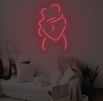 Umarmendes Paar LED-Neonschild Wohnzimmer Schlafzimmer