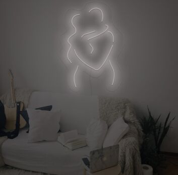 Umarmendes Paar LED-Neonschild Wohnzimmer Schlafzimmer