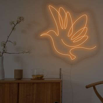 fliegende Taube LED-Neonschild Wohnzimmer Schlafzimmer