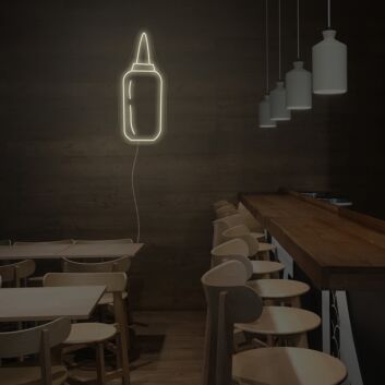 Soßenflasche LED-Neonschild für Restaurant Bar