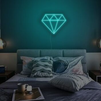 Diamant Symbol LED-Neonschild Schlafzimmer Wohnzimmer