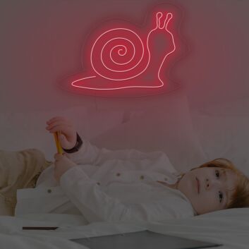 Schnecke LED-Neonschild für Kinderzimmer und Wohnzimmer