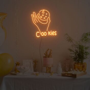 Keks in Hand LED Neonschild für Cafe und Küche