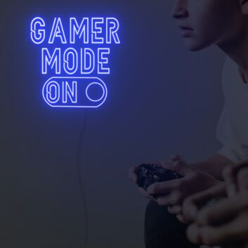 GAMER MODE ON LED-Neonschild für Gaming Zimmer