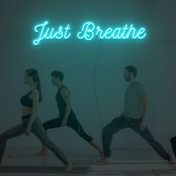 Just Breathe LED-Neonschild für Yoga und Fitnessstudio