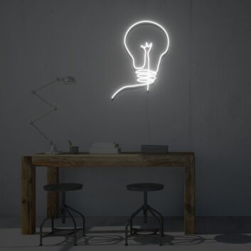 Glühbirne LED-Neonschild für Home Office und Arbeitszimmer