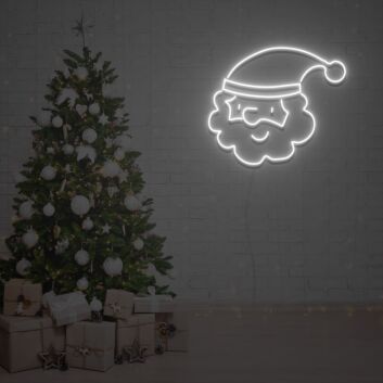 Weihnachtsmannkopf LED-Neonschild für Wohnzimmer und Weihnachtsdekoration