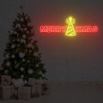 MERRY XMAS LED-Neonschild für Weihnachten Wohnzimmer