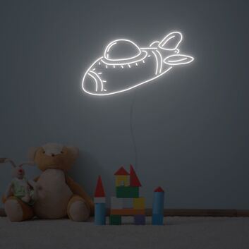 Raumschiff LED-Neonschild für Kinderzimmer