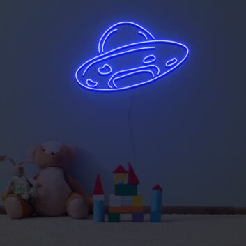 UFO Raumschiff LED-Neonschild für Kinderzimmer Wohnzimmer