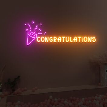 CONGRATULATIONS LED-Neonschild Party Event