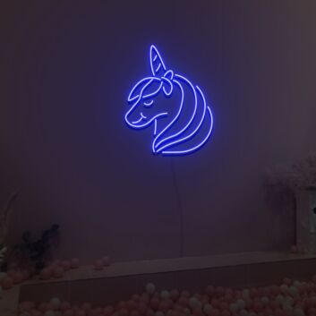 Einhornkopf LED-Neonschild für Kinderzimmer Party