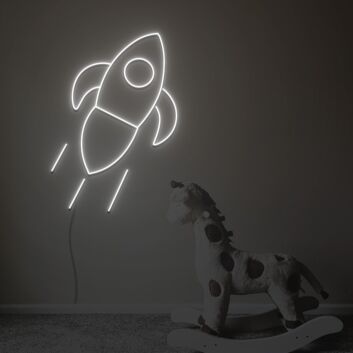 Rakete LED-Neonschild für Kinderzimmer oder Spielzimmer