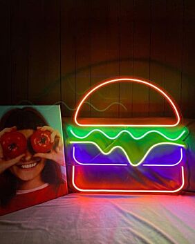 Hamburger LED-Neonschild für Restaurant Küche